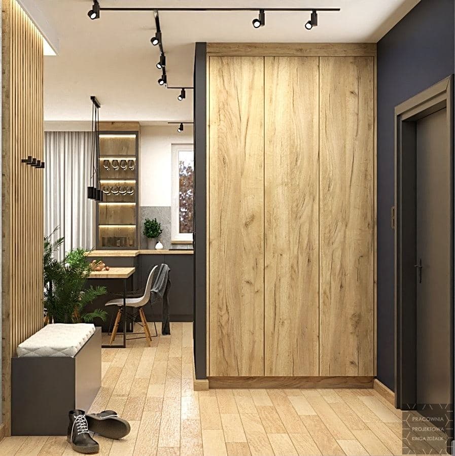 Pomiar ( z dojazdem ) + Projekt 3D + Wycena  MEBLE - HOL / PRZEDPOKÓJ ( w tym skosy )