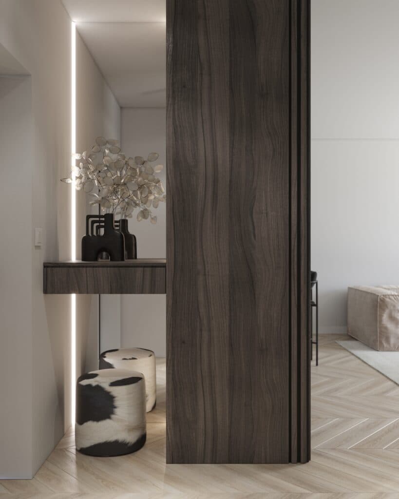 Pomiar ( z dojazdem ) + Projekt 3D + Wycena  MEBLE - HOL / PRZEDPOKÓJ ( w tym skosy )