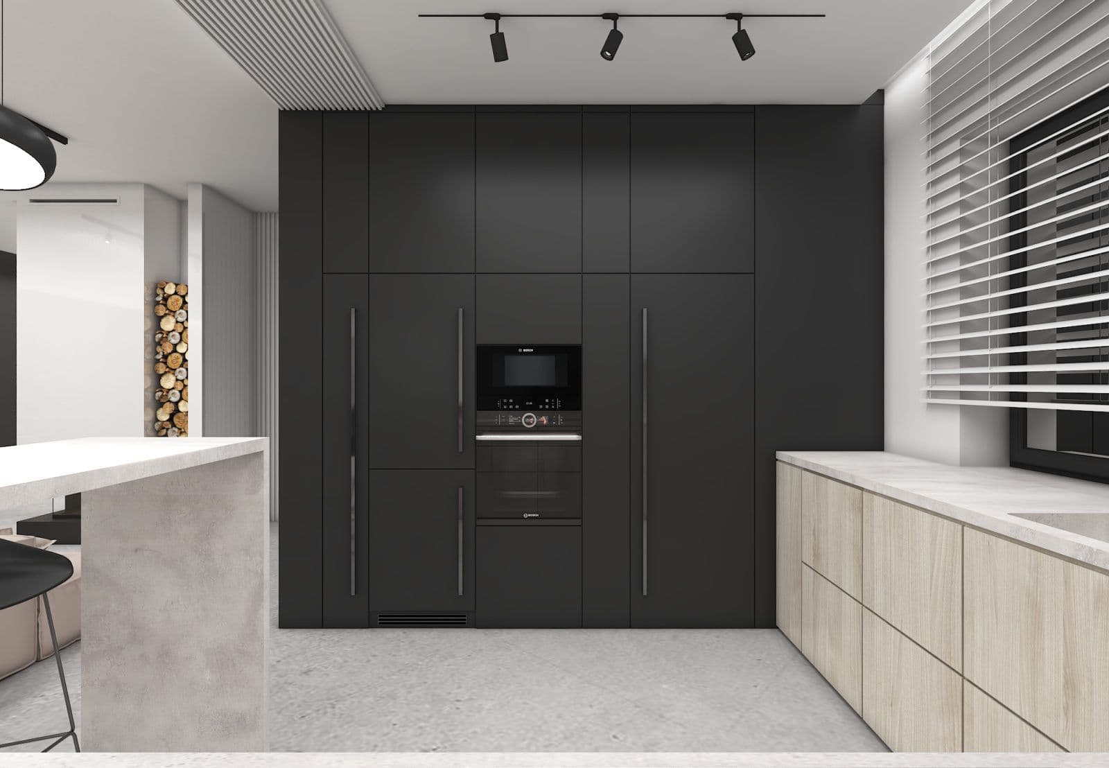 Pomiar ( z dojazdem ) + Projekt 3D + Wycena  MEBLE - KUCHNIA / JADALNIA ( w tym skosy )