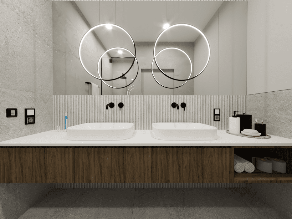 Pomiar ( z dojazdem ) + Projekt 3D + Wycena  MEBLE - ŁAZIENKA ( w tym skosy )