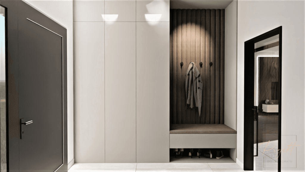 Pomiar ( z dojazdem ) + Projekt 3D + Wycena  MEBLE - HOL / PRZEDPOKÓJ ( w tym skosy )