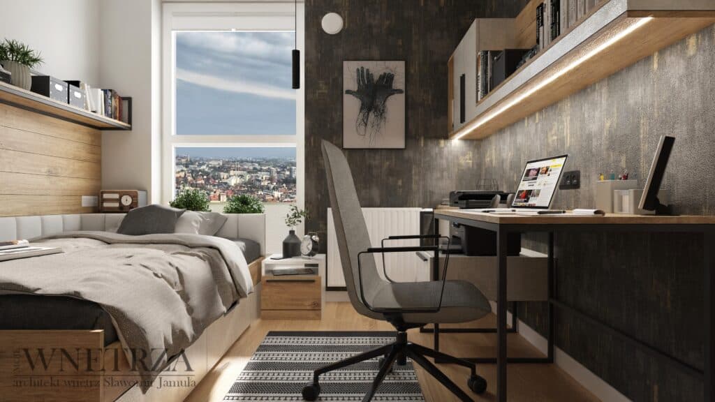 Pomiar ( z dojazdem ) + Projekt 3D + Wycena  MEBLE - POKÓJ DZIECKA ( w tym skosy )