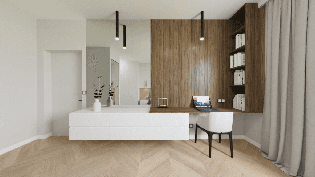 Pomiar ( z dojazdem ) + Projekt 3D + Wycena MEBLE - SALON ( w tym skosy )