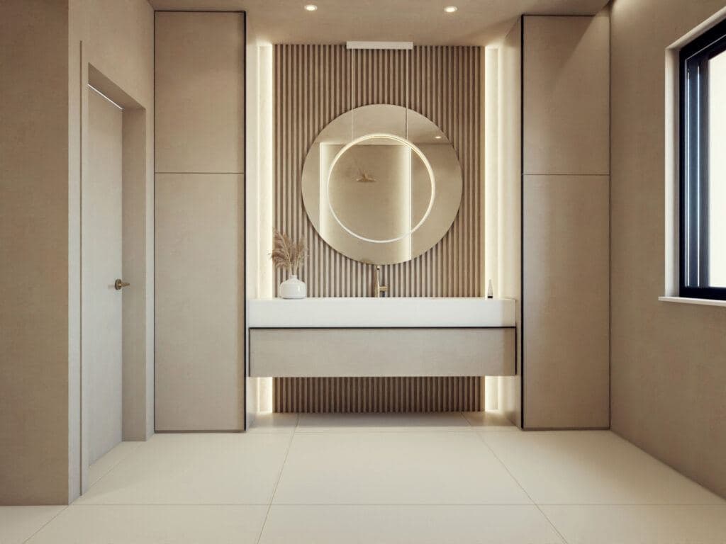 Pomiar ( z dojazdem ) + Projekt 3D + Wycena  MEBLE - ŁAZIENKA ( w tym skosy )